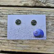 Two Sisters Tweed stud earrings image 1
