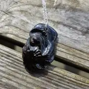 Ceramic Necklace beach imprints image 5