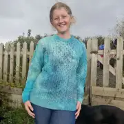 Hand dyed merino wool jumper M image 4