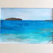 Mini Original Watercolour of bosta beach image 1