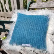 Sheepskin and Tweed Cushions PAIR made to order image 6