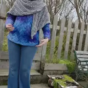 Hand Knitted gotland shawl image 3
