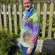 Hand dyed heritage wool jumper M image 3
