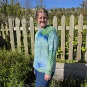 Hand Dyed heritage wool jumper XL image 2