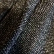 Two Sisters Tweed Fabric - Hebridean Rocks darkest grey image 5