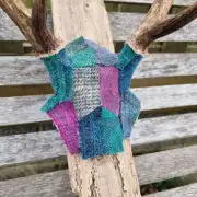 Tweed covered mini stag skull image 3