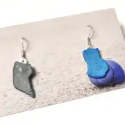 Sea plastic earrings image 1