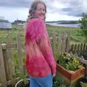 Hand dyed heritage wool jumper S image 4