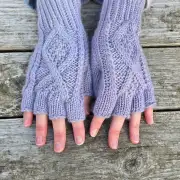 Hand dyed fingerless gloves M image 3