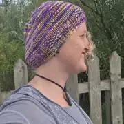 Hand Knitted thistle hat image 2