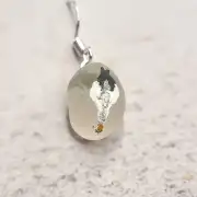 Painted sea glass earrings image 3