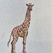 Mini Original Watercolour of a Giraffe image 2