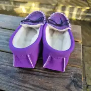 Suede and Tweed Slippers - Himalayan poppy image 6