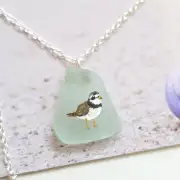 Painted sea glass necklace image 2