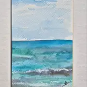 Mini Original Watercolour of seascape image 1