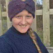 Hand Knitted merino blend headband image 3