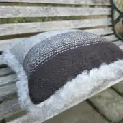 Gotland Sheepskin and Tweed Cushion image 8