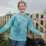 Hand dyed merino wool jumper M image 8