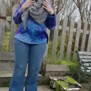 Hand Knitted gotland shawl image 4