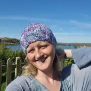 Hand Knitted hand dyed merino hat image 2