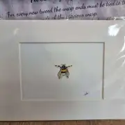 Mini Original Watercolour of a bee image 2
