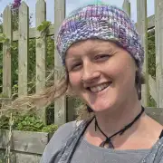 Hand Knitted hand dyed merino hat image 2