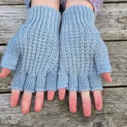 Hand dyed fingerless gloves S image 2