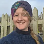 Hand Knitted multicolour headband image 1