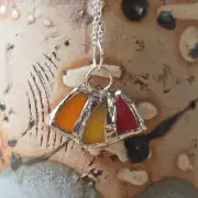 Sea Glass Necklace ultra rare colours image 1