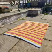 Handwoven pure cotton rug image 1