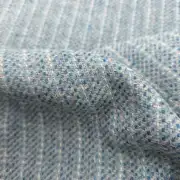 Two Sisters Tweed Fabric - sea, grey/blue image 4