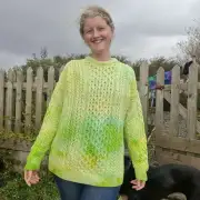 Hand dyed merino wool jumper L image 8