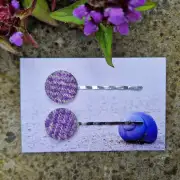 Two Sisters Tweed Hair Slides image 1