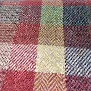 Three Sisters Tweed Fabric - Autumn check green image 2