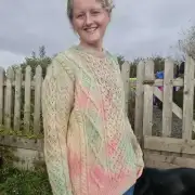 Hand dyed merino wool jumper L image 2