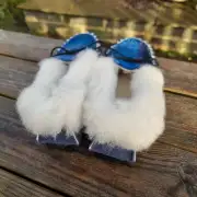Suede and Tweed Slippers - Rockpool, wool collar image 5