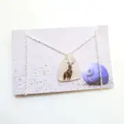 Painted sea glass necklace image 1