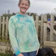 Hand dyed merino wool jumper M image 1