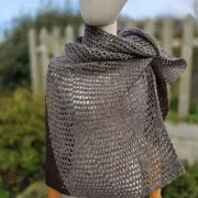 Hand Knitted merino shawl image 14