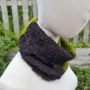 Hand Knitted gotland & hebridean cowl/ headband image 2