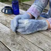 Hand dyed gloves - L image 1