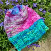 Hand Knitted hand dyed merino hat image 7