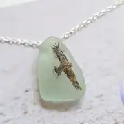 Painted sea glass necklace image 2