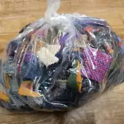 Mixed tweed scraps bag teeny tiny pieces image 1