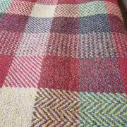 Three Sisters Tweed Fabric - Autumn check green image 3