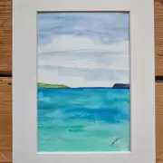 Mini Original watercolour of a seascape image 1