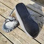 Suede and Tweed Slippers - winter check image 2