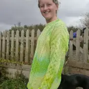 Hand dyed merino wool jumper L image 7