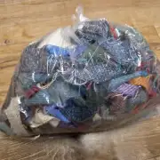 Mixed tweed scraps bag teeny tiny pieces image 2