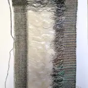 Textile Wall Art - 'tying-in' - gotland from my own sheep! image 1